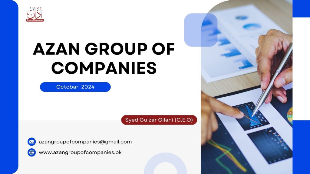 "Azan Group of Companies logo and branding, representing a commitment to excellence and diverse industry leadership."